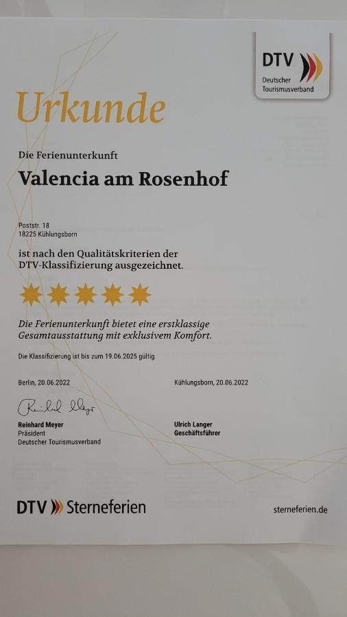 Fewo Valencia Am Rosenhof - 5 Sterne Dtv คูล็องสบอร์น ภายนอก รูปภาพ